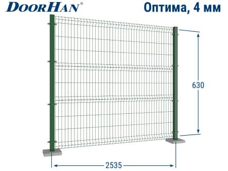 Купить 3D заборную секцию ДорХан 2535×630 мм в Химках от 1127 руб.
